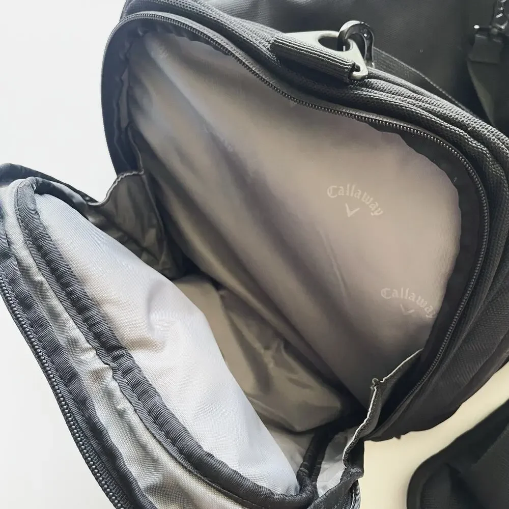 Callaway Gold Black Duffle Bag White Embroidered Logo